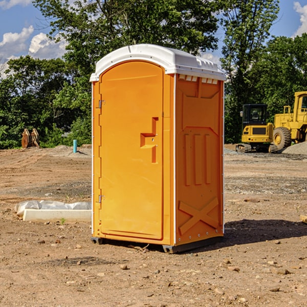 how often are the porta potties cleaned and serviced during a rental period in Camargo Illinois